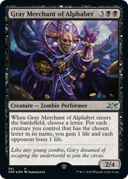 Gray Merchant of Alphabet (Galaxy Foil) [Unfinity] 361