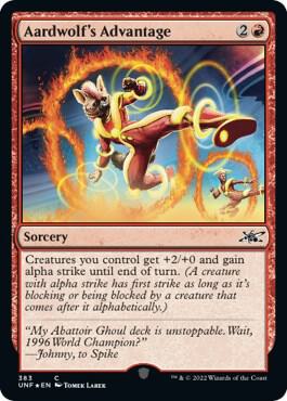 Aardwolf's Advantage (Galaxy Foil) [Unfinity] 383