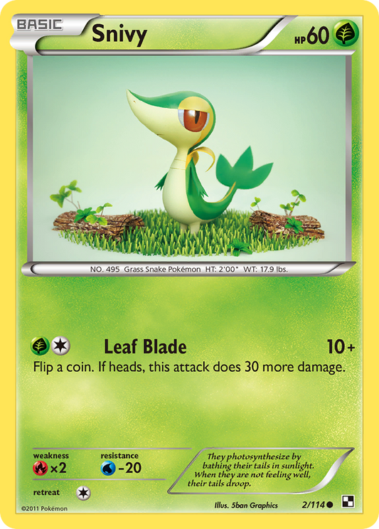 Snivy - 2/114 Black & White