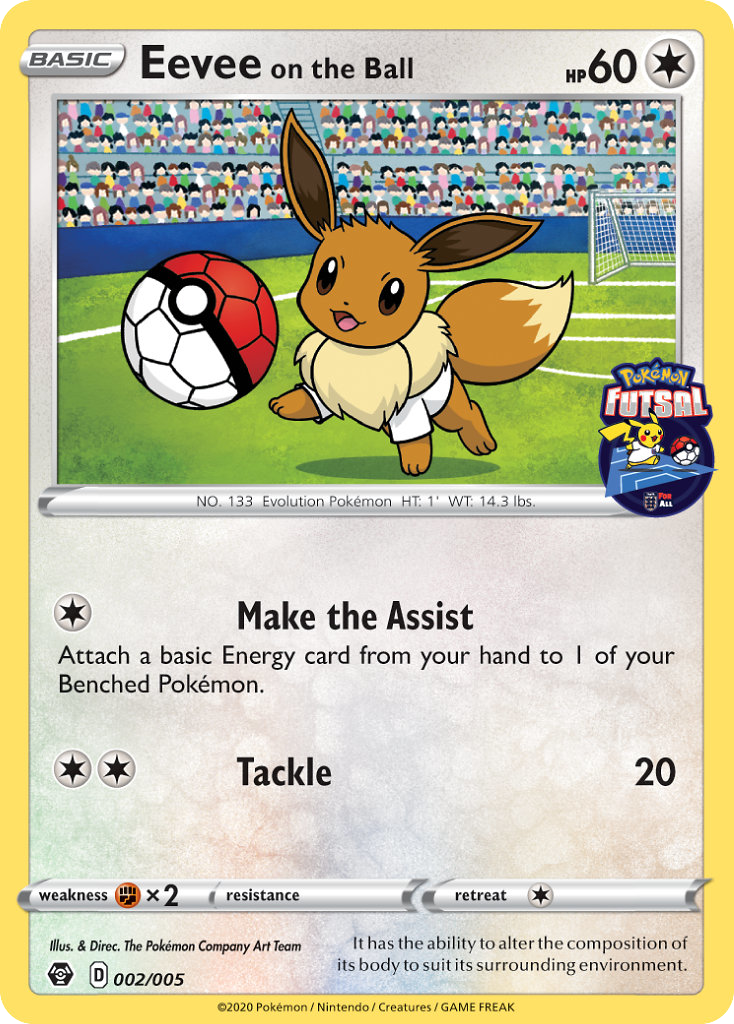 Eevee on the Ball - 2/5 Pokémon Futsal Collection