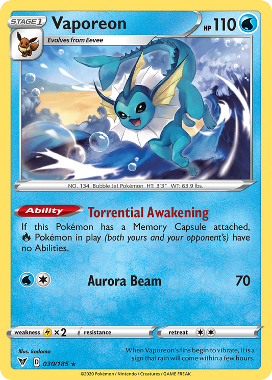 Vaporeon - 30/185 Vivid Voltage