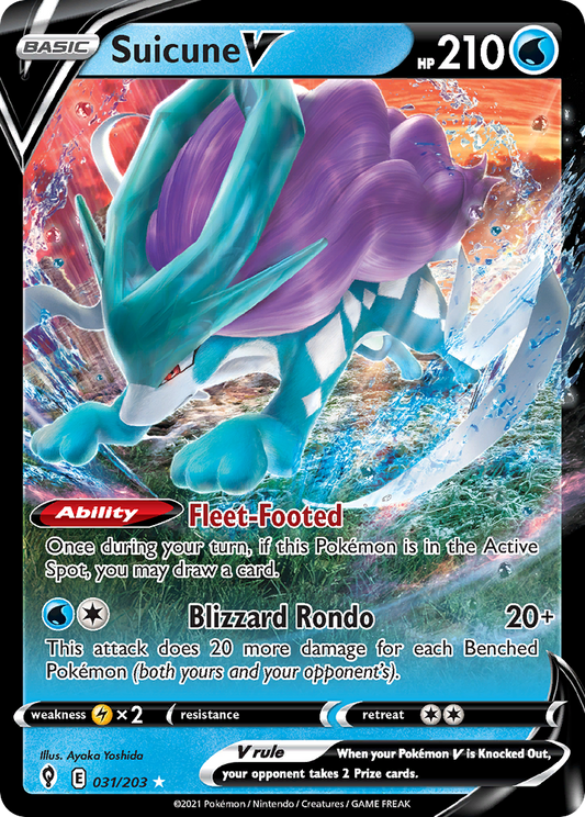 Suicune V - 31/203 Evolving Skies