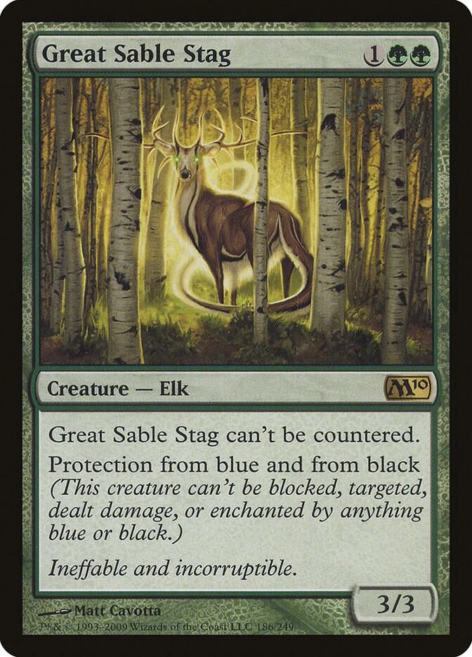 Great Sable Stag [Magic 2010 (M10)] 186