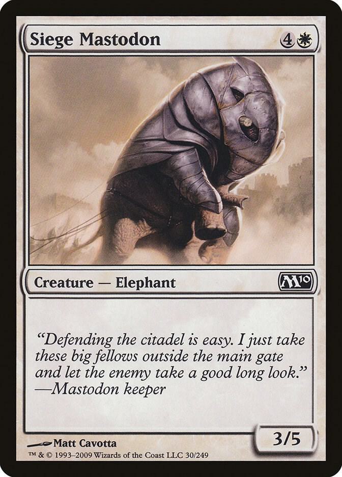 Siege Mastodon [Magic 2010 (M10)] 30