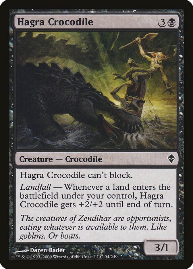 Hagra Crocodile [Zendikar] 94