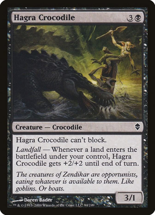 Hagra Crocodile [Zendikar] 94