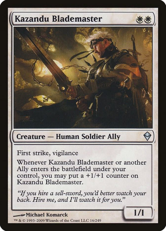 Kazandu Blademaster [Zendikar] 16