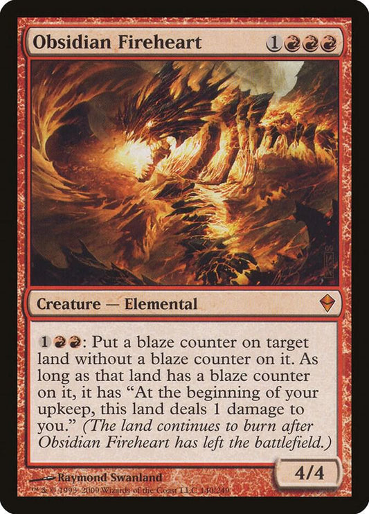Obsidian Fireheart [Zendikar] 140