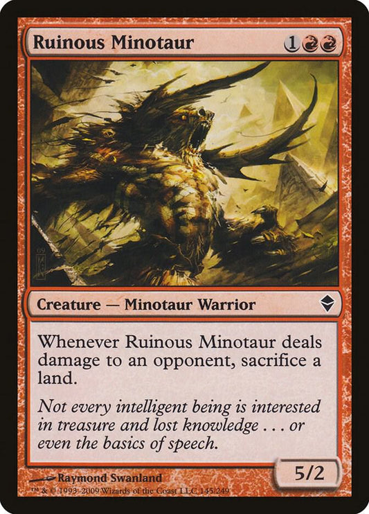 Ruinous Minotaur [Zendikar] 145