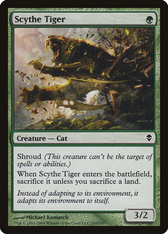 Scythe Tiger [Zendikar] 183