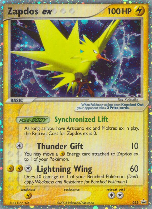 Zapdos ex - 33/40 Nintendo Black Star Promos