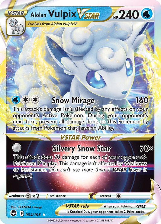 Alolan Vulpix VSTAR - 34/195 Silver Tempest