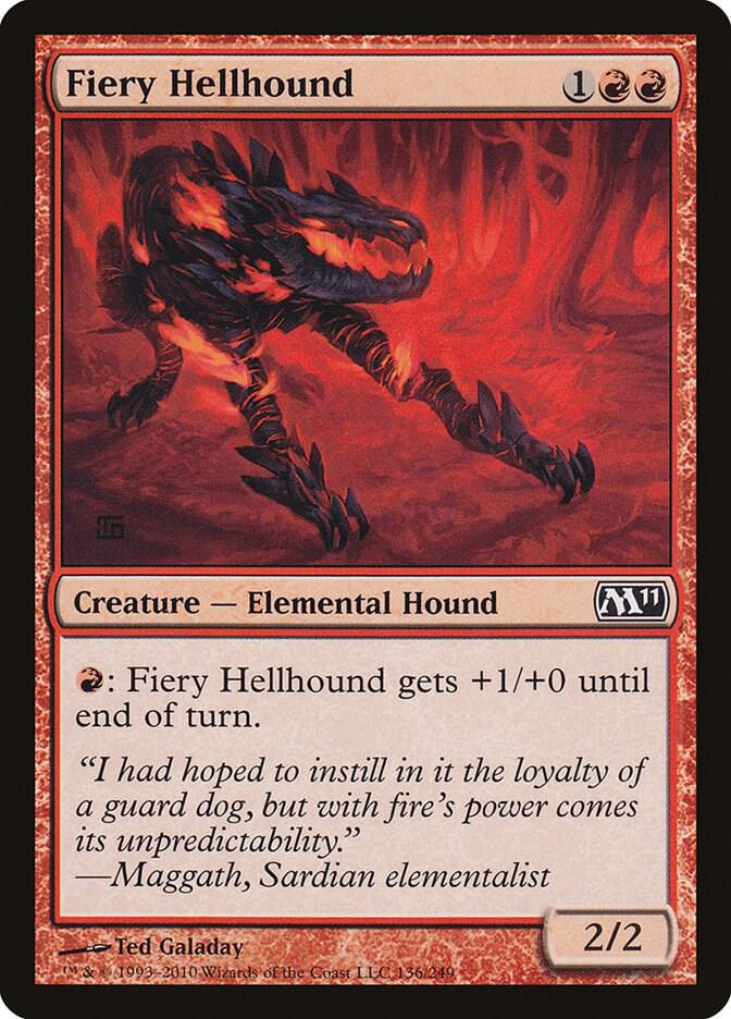 Fiery Hellhound [Magic 2011 (M11)] 136