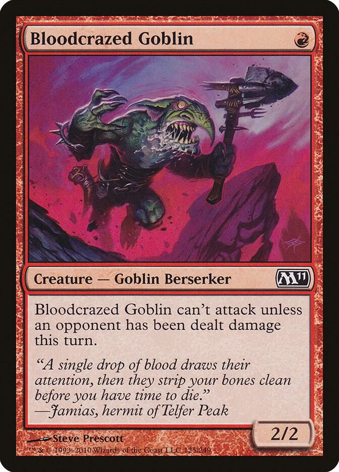 Bloodcrazed Goblin [Magic 2011 (M11)] 125