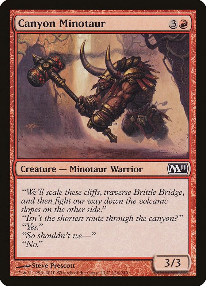 Canyon Minotaur [Magic 2011 (M11)] 126