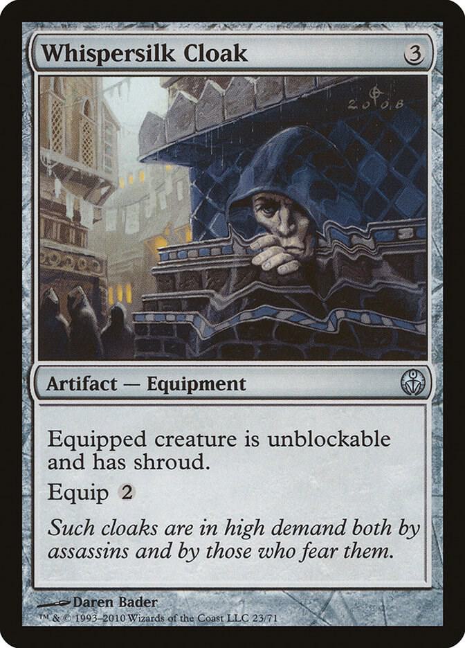 Whispersilk Cloak [Duel Decks: Phyrexia vs. the Coalition] 23