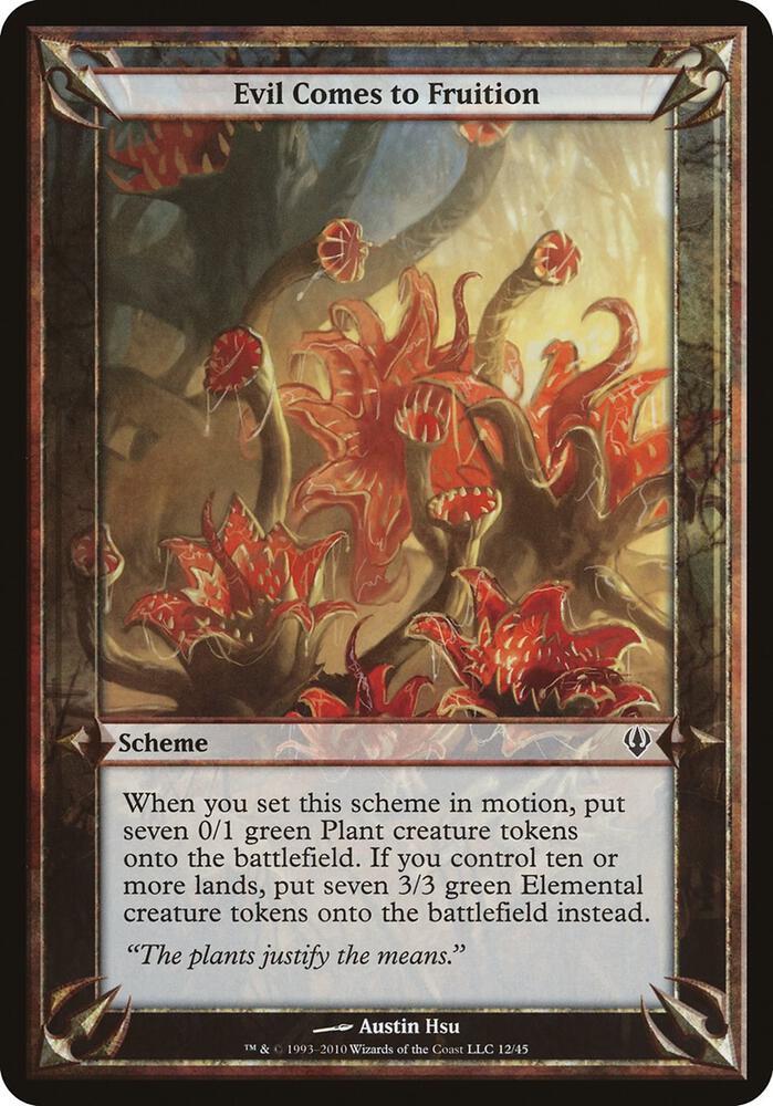 Evil Comes to Fruition (Archenemy) [Oversize Cards]