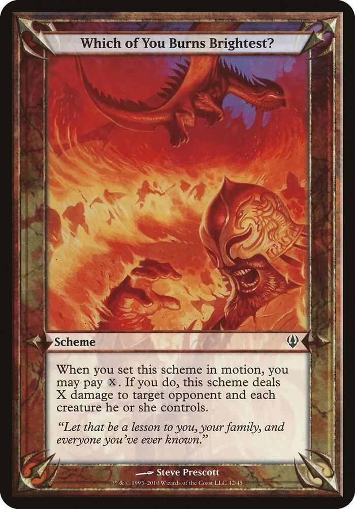 Which of You Burns Brightest? (Archenemy) [Oversize Cards]