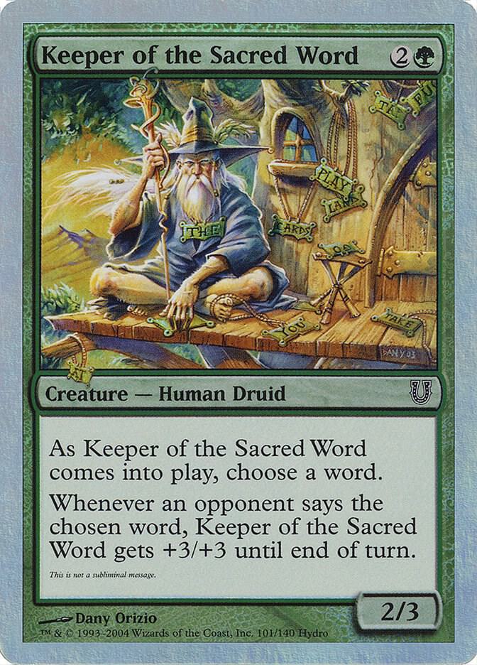 Keeper of the Sacred Word [Unhinged] 101