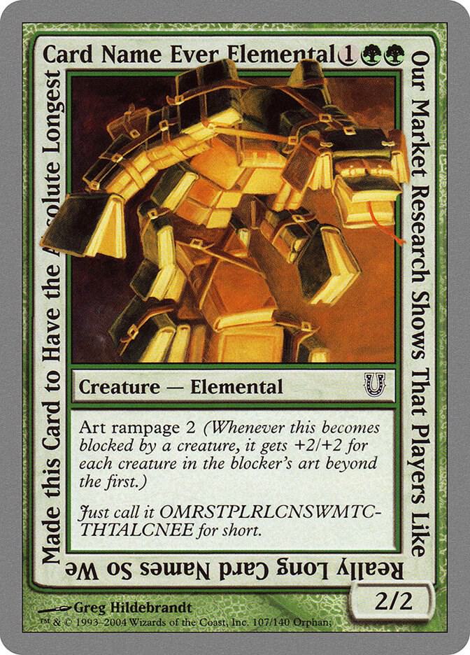 Our Market Research Shows That Players Like Really Long Card Names.... [Unhinged] 107