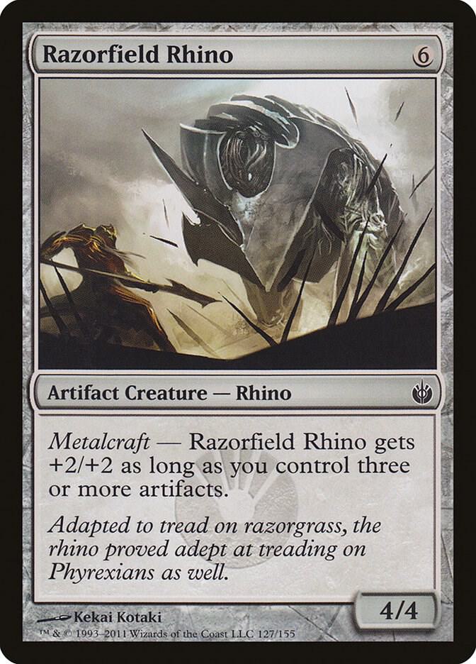 Razorfield Rhino [Mirrodin Besieged] 127