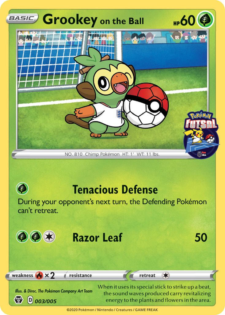 Grookey on the Ball - 3/5 Pokémon Futsal Collection