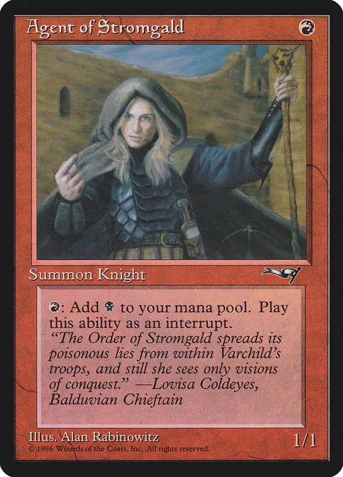 Agent of Stromgald (Woman Holding Staff) [Alliances] 95