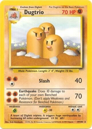 Dugtrio [Base Set] 019/102