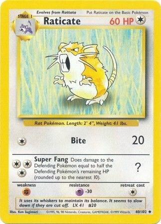 Raticate [Base Set] 040/102
