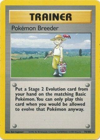 Pokemon Breeder [Base Set] 076/102