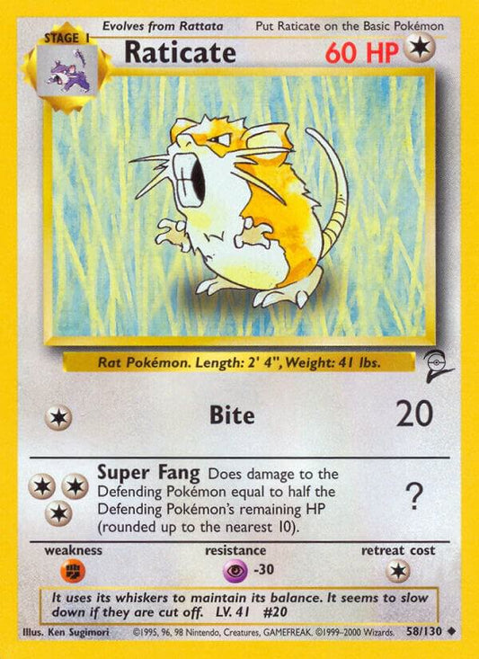 Raticate [Base Set 2] 058/130