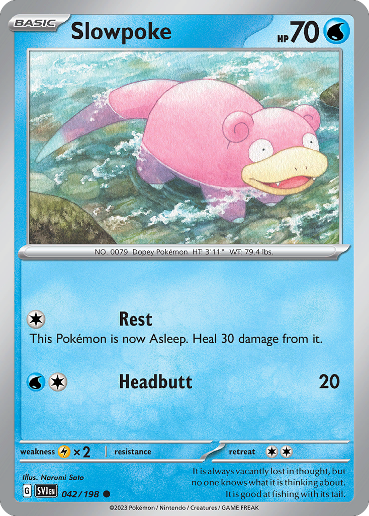 Slowpoke - 42/198 Scarlet & Violet