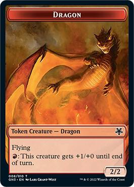 Dragon // Elf Warrior Double-Sided Token [Magic Game Night: Free-For-All] 8 // 9