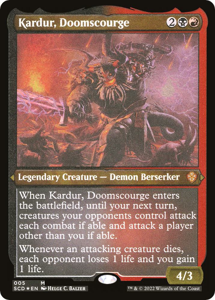 Kardur, Doomscourge (Foil Etched) [Starter Commander Decks] 5