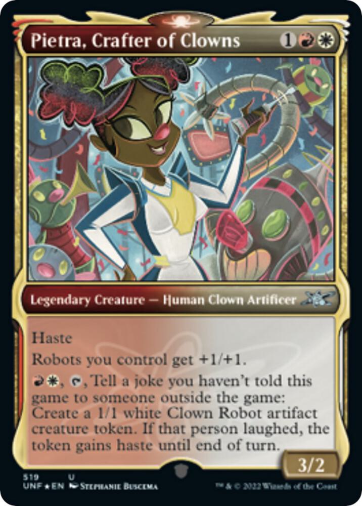 Pietra, Crafter of Clowns (Showcase) (Galaxy Foil) [Unfinity] 519
