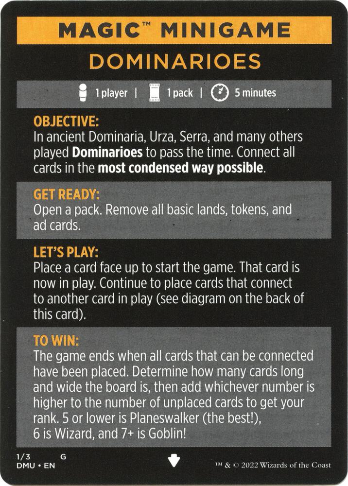Magic Minigame: Dominarioes [Dominaria United] 1
