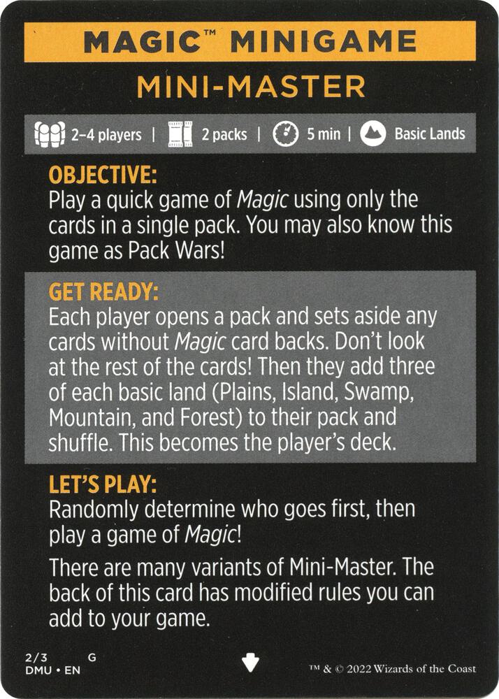 Magic Minigame: Mini-Master [Dominaria United] 2