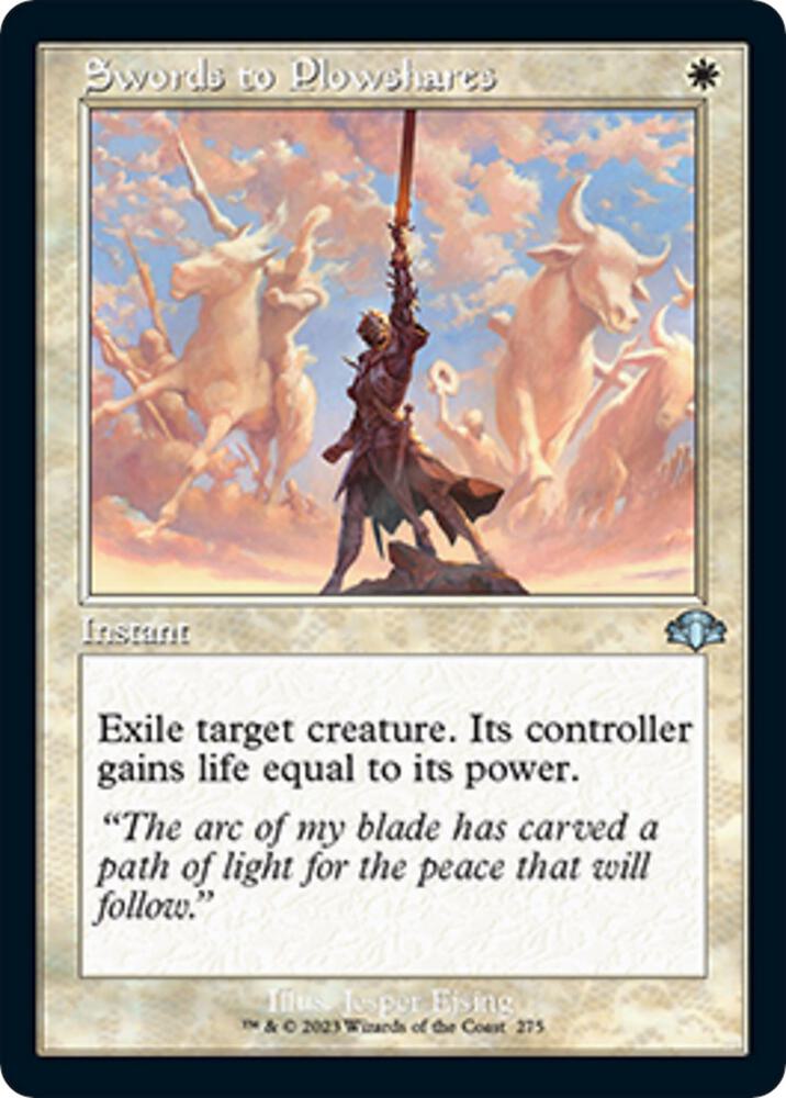 Swords to Plowshares (Retro Frame) [Dominaria Remastered] 275