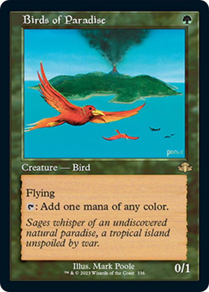 Birds of Paradise (Retro Frame) [Dominaria Remastered] 336