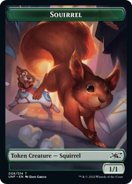 Squirrel // Treasure (012) Double-sided Token [Unfinity]