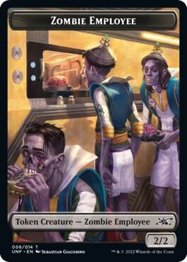 Zombie Employee // Treasure (013) Double-sided Token [Unfinity]