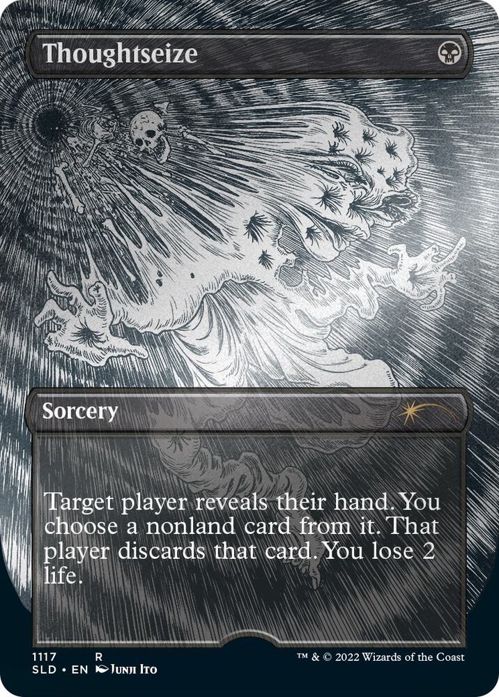 Thoughtseize (Borderless) (Foil Etched) [Secret Lair Drop Series] 1117