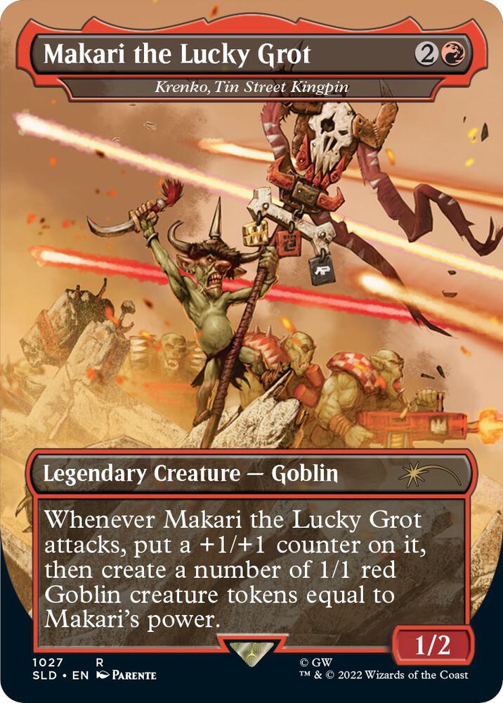 Makari the Lucky Grot - Krenko, Tin Street Kingpin (Borderless) [Secret Lair Drop Series] 1027