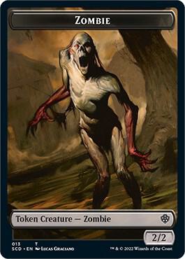 Zombie // Zombie Knight Double-Sided Token [Starter Commander Decks] 13 // 15