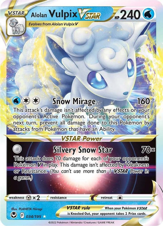 Alolan Vulpix VSTAR [SWSH12: Silver Tempest] 034/195