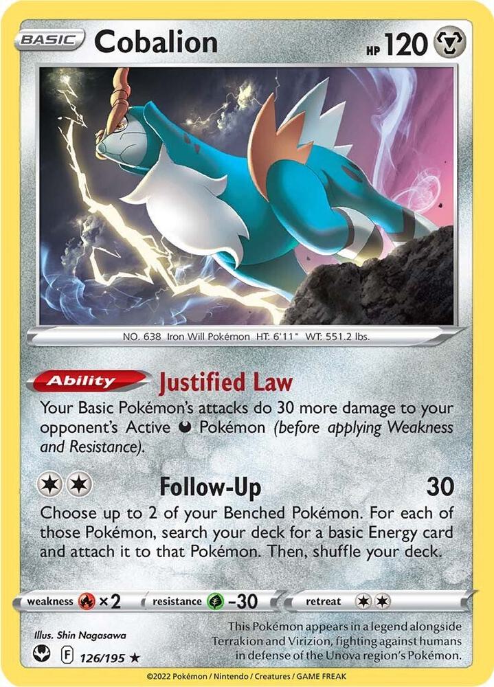 Cobalion [SWSH12: Silver Tempest] 126/195