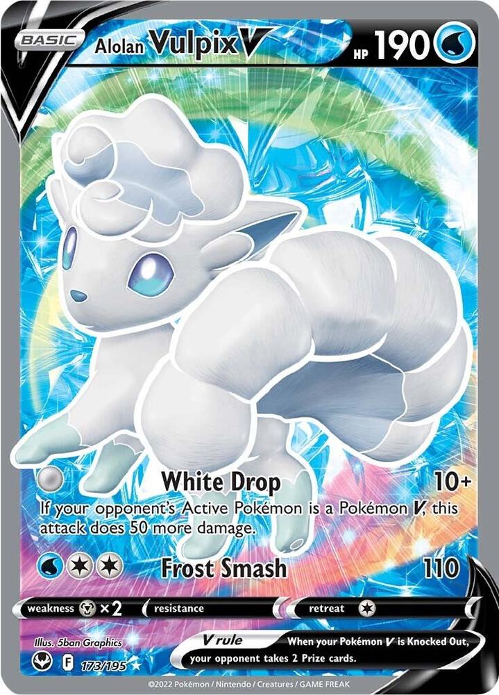 Alolan Vulpix V (Full Art) [SWSH12: Silver Tempest] 173/195