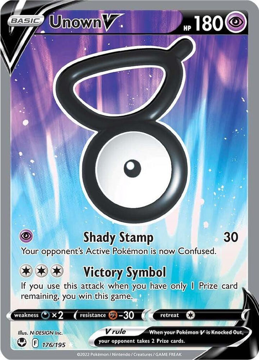 Unown V (Full Art) [SWSH12: Silver Tempest] 176/195