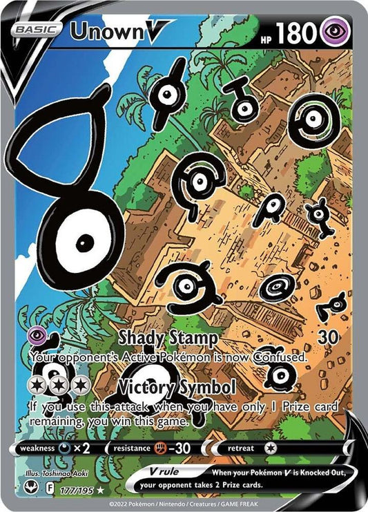Unown V (Alternate Full Art) [SWSH12: Silver Tempest] 177/195