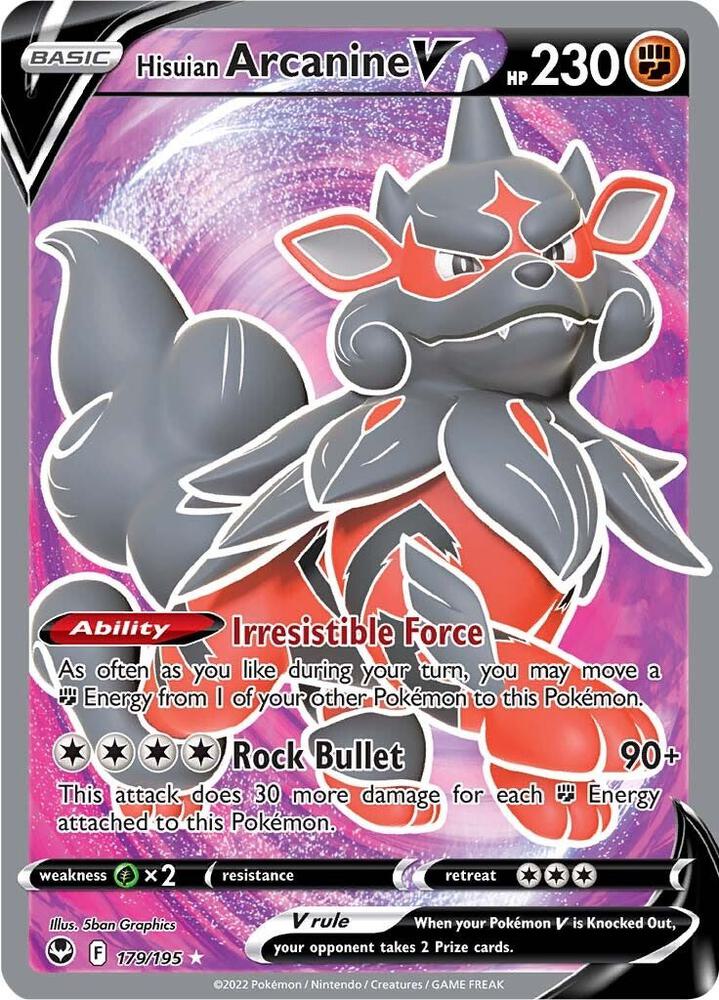Hisuian Arcanine V (Full Art) [SWSH12: Silver Tempest] 179/195